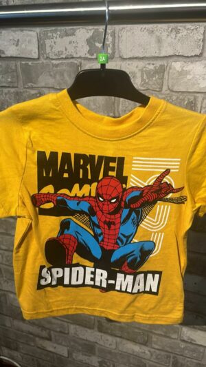 Spiderman shirtje geel