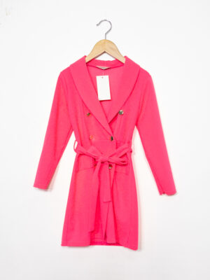 Jacket dress lange mouw pink  flash