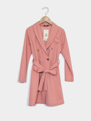 Jacket dress oud roze lange mouw